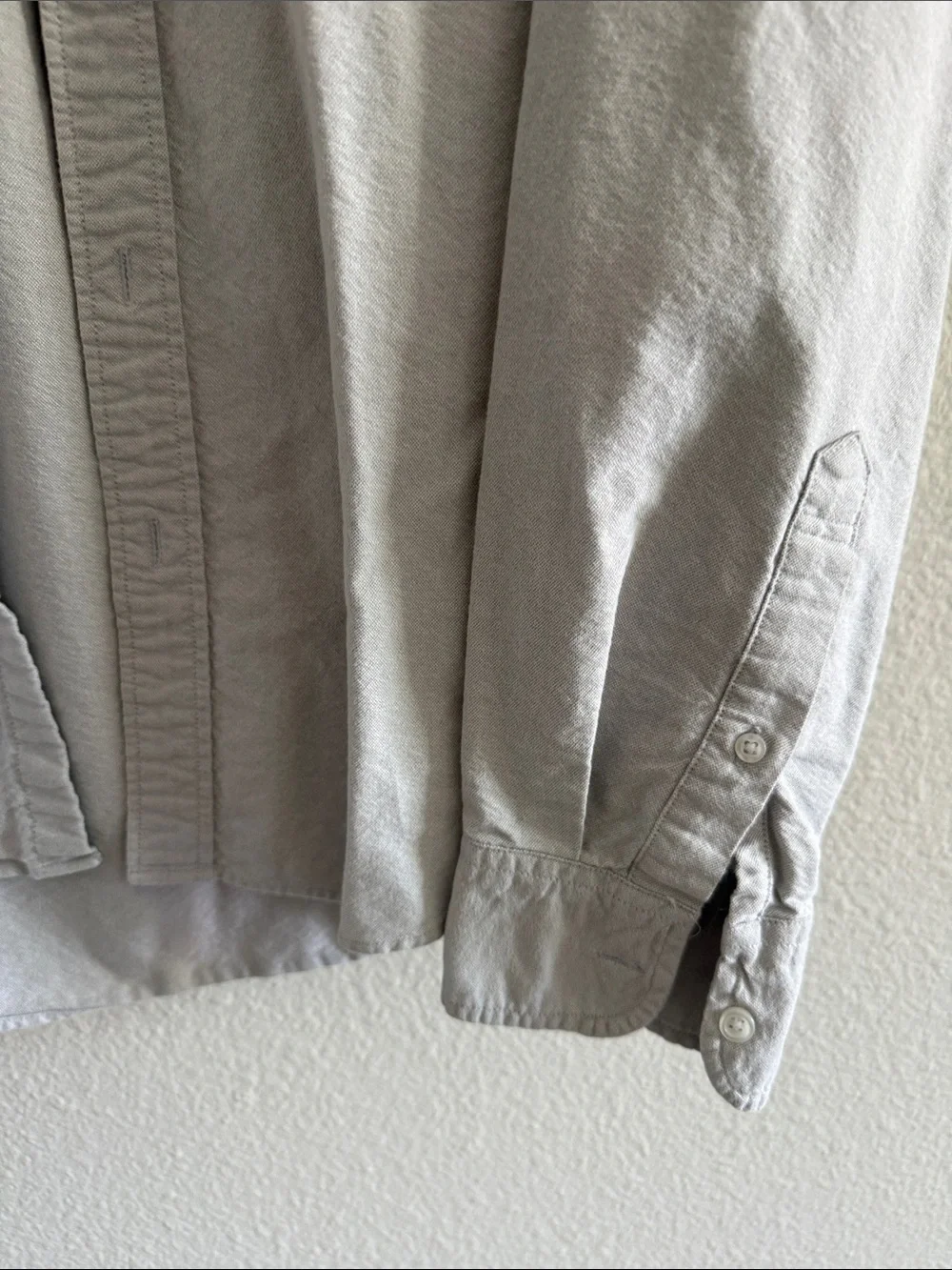 J. Crew Light Gray Flex Oxford Button-Front Shirt